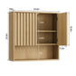 Semiocthome Medicine Cabinet Bathroom Wall Storage Cabinet with Fluted Doors and Adjustable Shelves, Natural Oak