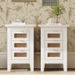 Semiocthome Modern Nightstand Set of 2 with 3 Rattan Drawers Bedside Table for Bedroom