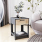 Smuxee Classic Wood Rattan Nightstand with 1 Drawer and Shelf,Side Tables for Living Room