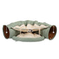 Algherohein Foldable Cat Bed Houses for Indoors with Cat Tunnel Hanging Toys