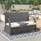 Algherohein Versatile Outdoor Couch,Loveseat Sofa or 4 Outdoor Seating and Table