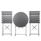 Algherohein Patio Metal Foldable 2-Seat Chairs and Table Set,Outdoor Garden Furniture Sets,Black