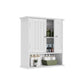 Smuxee Bathroom Wall Storage Cabinets with Door and Open Shelves,over The Toilet Storage,White Small