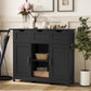 Semiocthome Farmhouse Storage Cabinets with 3 Drawers and Shelves for Living Room