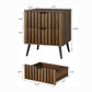 Semiocthome Mid Century Nightstand with 2 Drawers,Bedside Table for Bedroom,Walnut,Adult
