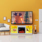 Algherohein Fireplace TV Stand for 65 inch TV,57.8in L Electric Fireplace Entertainment Center