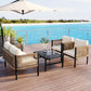 Algherohein Wicker Outdoor Furniture Sets,Outdoor Patio Couch,Chairs and Table Set