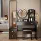 Smart FENDEE Modern Vanity Table Cushioned Stool Set