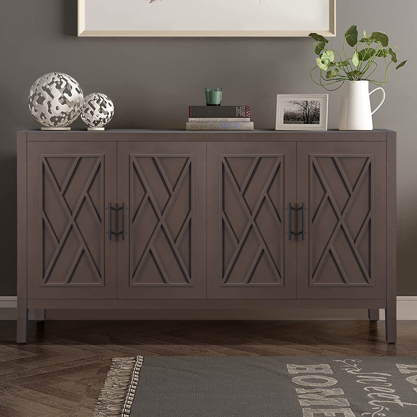 Algherohein Classical Sideboard Storage Cabinets, Kitchen Sideboards