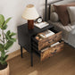 Algherohein Classic Morden Nightstand with 2 Drawers for Bedroom