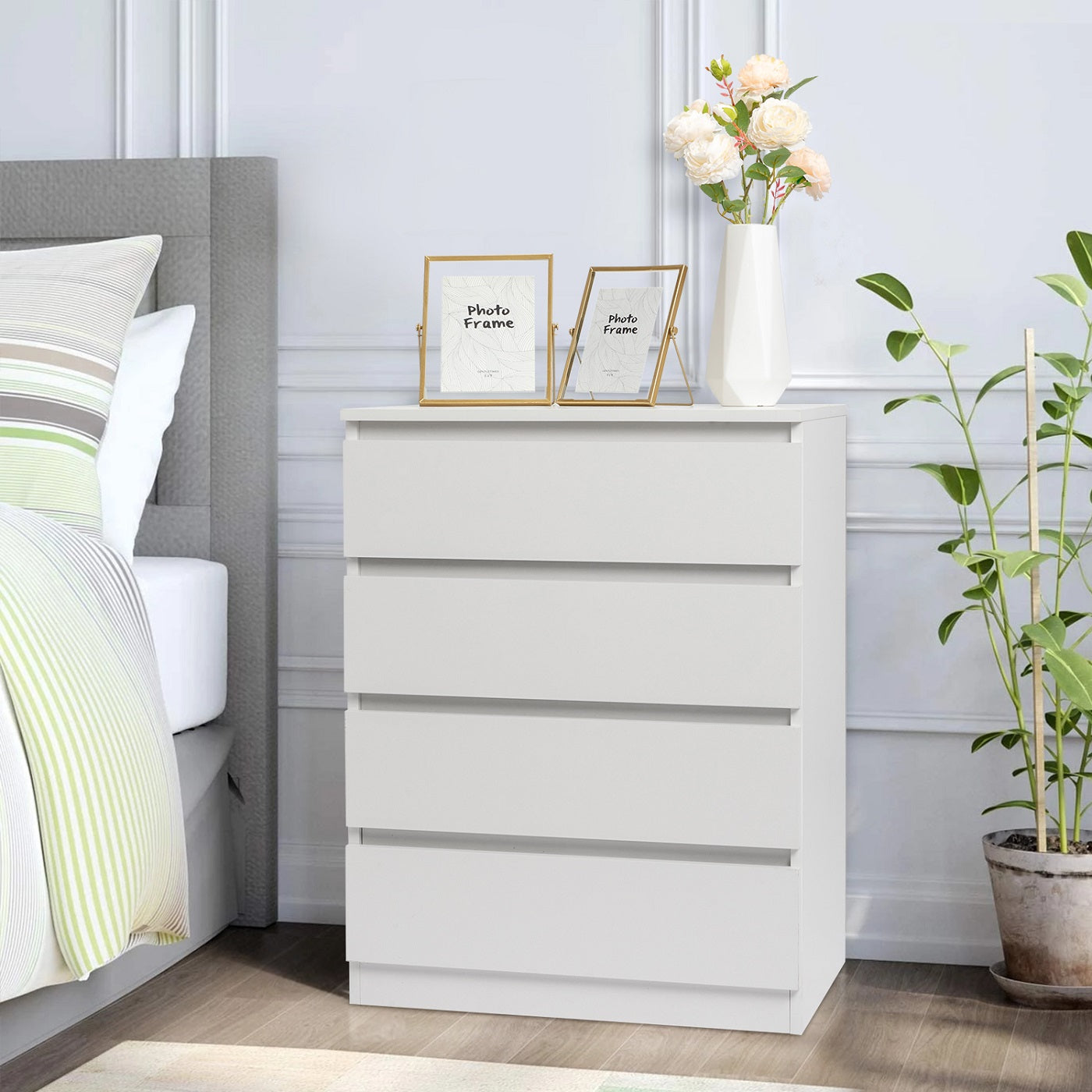 Algherohein Wood  Drawer Dresser for Bedroom,Tall Dressers Chest of Drawers,Adult
