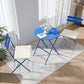 Algherohein Patio Metal Foldable 2-Seat Chairs and Table Set,Outdoor Garden Furniture Sets,Black