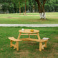 Algherohein Outdoor Picnic Table,Outside Table with Benches and Umbrella Hole