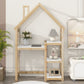 Smuxee Kid Bookshelf Storage with Desk and Roof-Framed,Toy Organizer Storage Cubes for Bedroom