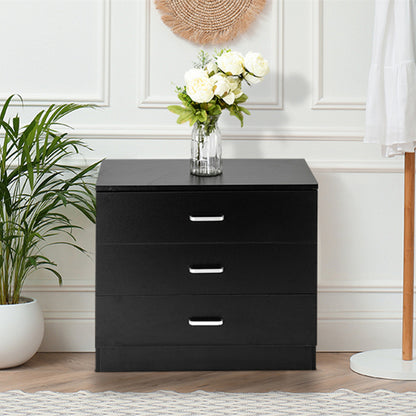 Smart FENDEE Modern Nightstand with 3 Drawer Wood Bedside Table End Side Table for Living Room