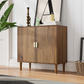 Algherohein Accent Cabinet with Storage, Bathroom Storage Organizer Sideboard Cabinets,TV Stand Coffee Bar for Living Room,Walnut