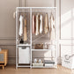 Smart FENDEE Wardrobe Clothes Rack Freestanding with Premium Oxford Cloth Storage Bag