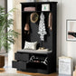 Smart FENDEE 71" Entryway Hall Tree with Coat Rack and Shoe Storage Bench, 4 Sturdy Hooks