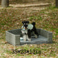 Smart FENDEE Rattan Dog Bed Pet Enclosures with Cushion for Patio, Waterproof