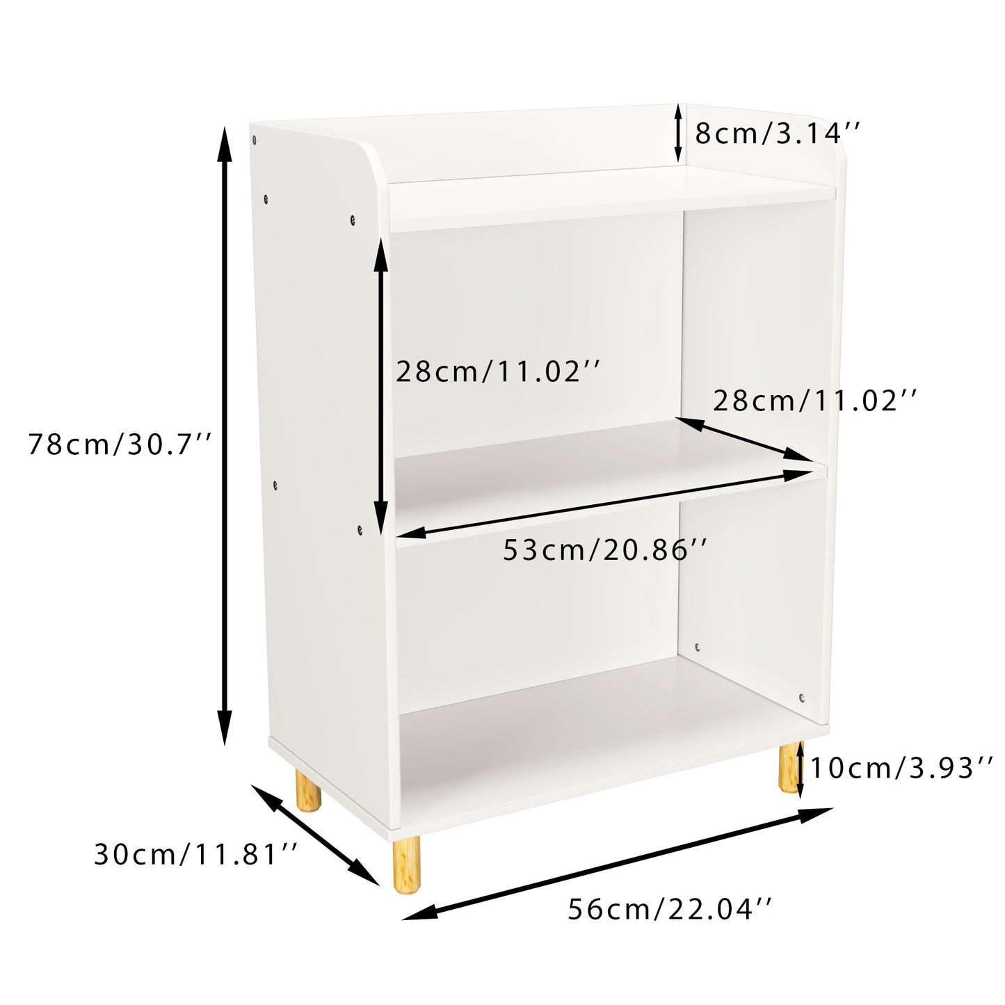 Smart FENDEE Wooden Kids Bookcase,Toy Box for Kids Room