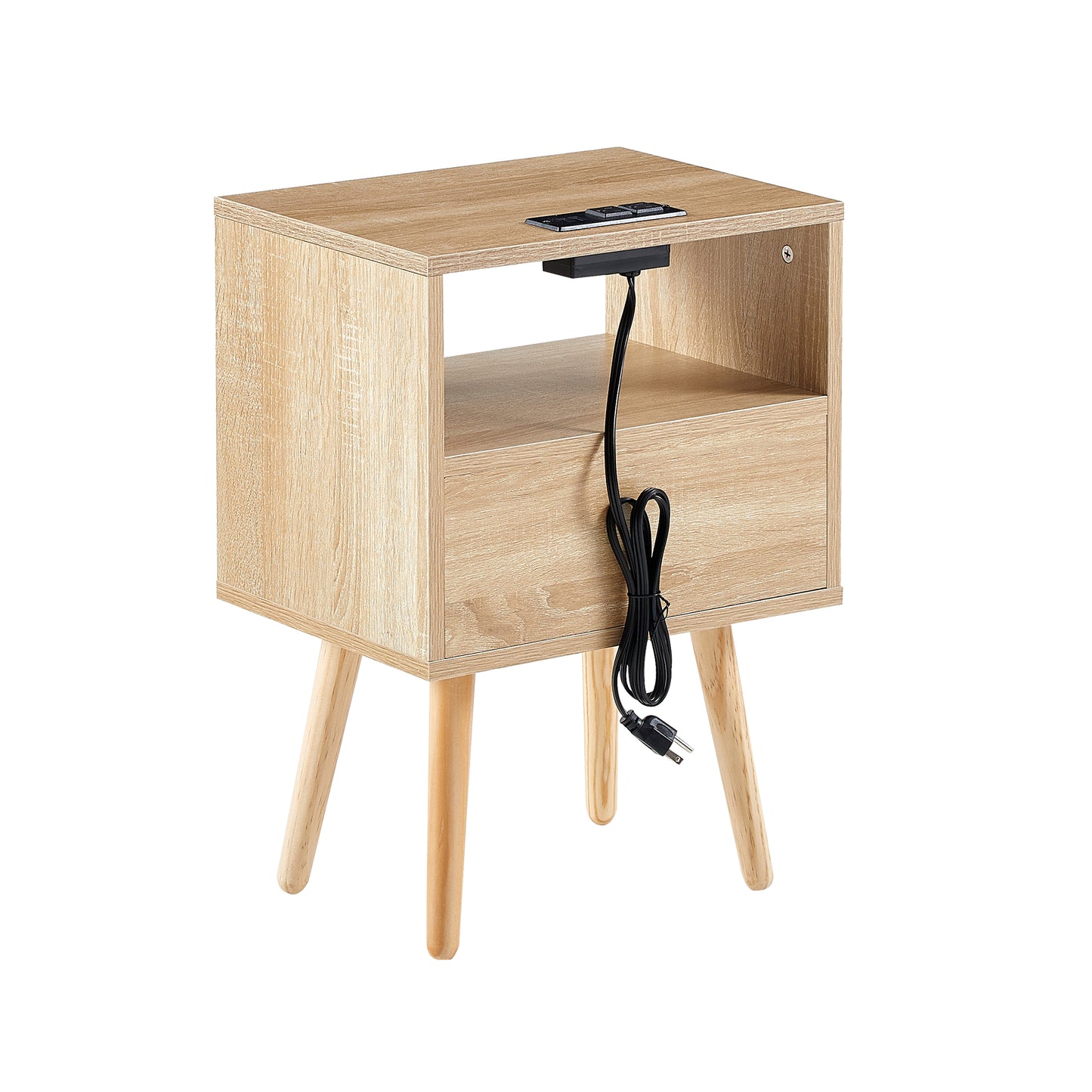Smart FENDEE Rattan Nightstand