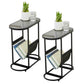 Smart FENDEE Oval Small Side Table with Magazines Organizer Storage Space for Bedroom