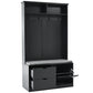 Smart FENDEE 71" Entryway Hall Tree with Coat Rack and Shoe Storage Bench, 4 Sturdy Hooks