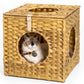 Algherohein Rattan Cat Houses for Indoors,Pet Cat Tunnel Toys Gifts,Cat Crate Bed and Nest