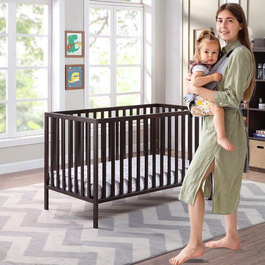 Palmer 3-in-1 Convertible Island Crib Espresso