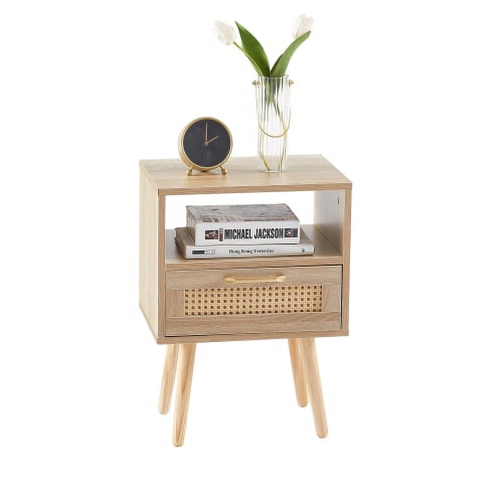 Smart FENDEE Rattan Nightstand