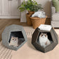 Algherohein Indoor Cat House Pet End Table,Wood Cat Bed Furniture for Living Room Bedroom