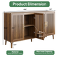 Smuxee Buffet Cabinet with Storage,Kitchen Sideboard Cabinet with Grille Door,Walnut