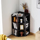 Smuxee Modern Corner Shelf with Cube Storage,USB Outlets Charging Station,Home Corner Cabinet