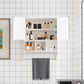 Smuxee Bathroom Storage Cabinet Organizer with Adjustable Shelf and Towel Bar