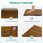 Smuxee Foldable Teak Wood Bath Mat,Non Slip Bathtub Mat 23.2in*16.2in,Indoor and Outdoor Use