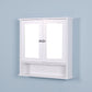 Algherohein Bathroom Cabinet Storage with Mirror,Medicine Cabinet over The Toilet Shelf,White