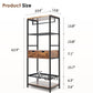 Smart FENDEE Dog Feeder Station with 3 Adjustable Raised Dog Bowls and Shelves for Living Room,Brown