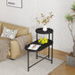 Algherohein 2 Tier Oval End Table for Living Room,Indoor Small Tray Table Side Table