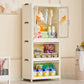 Algherohein Foldable Wardrobe Closet with 10 Clothes Rack and Rod,Closet Organizers and Storage