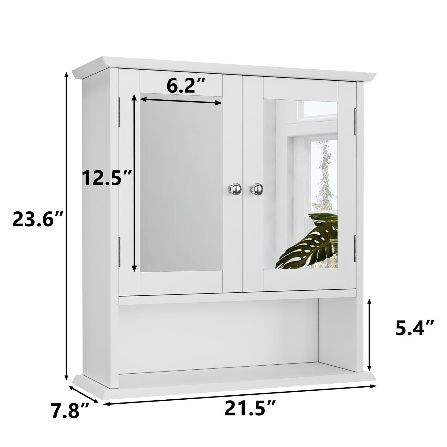 Smuxee Bathroom Cabinet over The Toilet Storage,Medicine Cabinet with Mirror Door