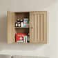 Smuxee Bathroom Wall Cabinet with Doors & Open Shelf, Wood Medicine Wall Mounted Bathroom Storage Organizer