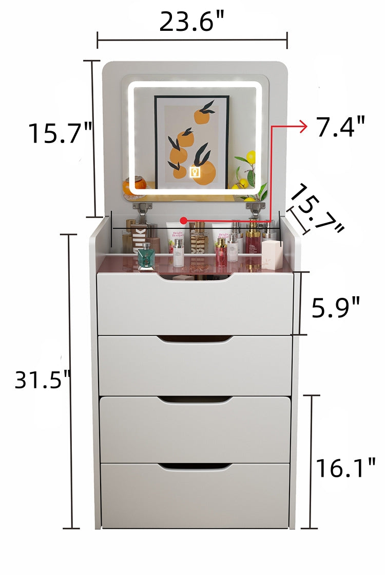 Semiocthome 3 in 1 Vanity Desk with Plip Top Mirro