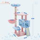 Smart FENDEE Cat Tree with Sisal Covered Scratching Posts Multi Level Play Tower Pink,47.2" Tall