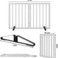 Smart FENDEE Bamboo Dog Gates for Doorways Freestanding Pet Gate, 2 Support Feet, 24"H, White