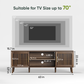 Algherohein TV Console Entertainment Center,65 Inch TV Stand with Adjustable Shelf and Slatted Door