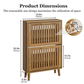 Semiocthome 23.6" Shoe Storage Cabinet with 2 Flip Louvered Drawers for Entryway, Hallway, Natural