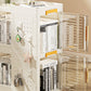 Algherohein Storage Bookcase with Wheels,Living Room or Kitchen Cart Cabinets