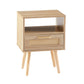 Smuxee Modern Rattan Nightstand with Drawer,End Tables Side Tables for Bedroom