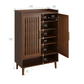 Smuxee Retro Shoe Storage Cabinet with 2 Door,Entryway Freestanding Wood Shoe Organizer for Shoes,Heels, Boots, Slippers,Walnut 31.5"W