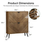 Smuxee Diamond Pattern Shoe Storage Cabinet for Entryway with 2 Flip Drawers，Freestanding Wood Hidden Shoe Organizer with Adjustable Shelves,Walnut 31.5"W
